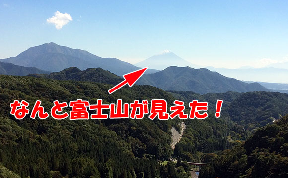 八ヶ岳高原大橋から富士山が見えた！