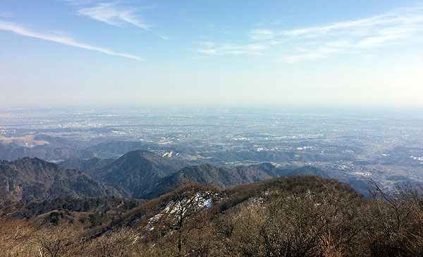 神奈川県伊勢原市・大山登山「大山山頂からの風景」