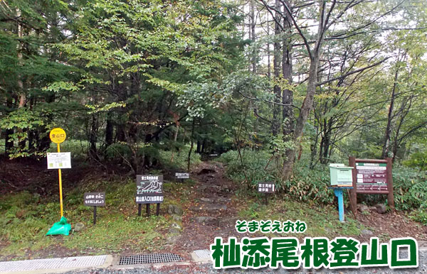 八ヶ岳・杣添尾根登山口