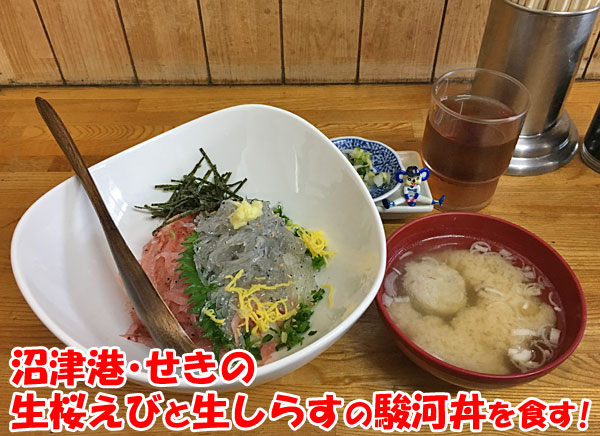 沼津港・せきので生桜えびと生しらすの駿河丼を食す！