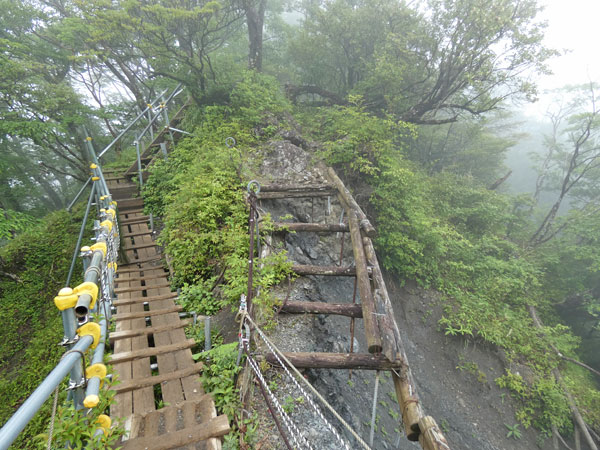 丹沢登山：花立山荘から塔ノ岳山頂へ向かう