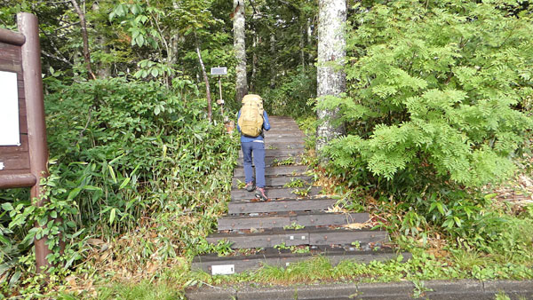 長蔵小屋へ向かって沼山峠を出発！