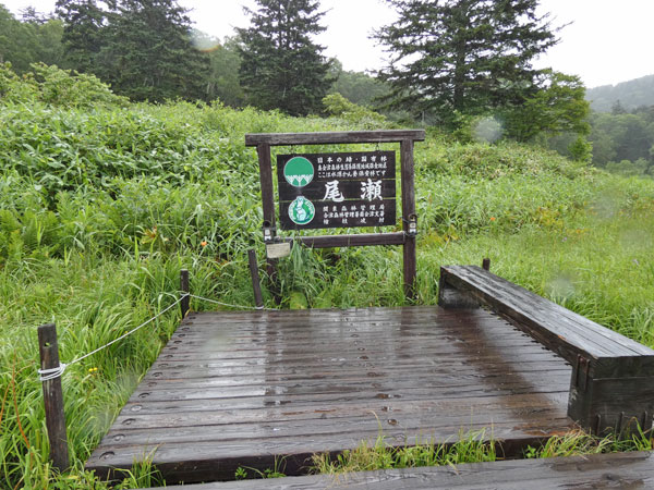 浅湖湿原と長蔵小屋の分岐点