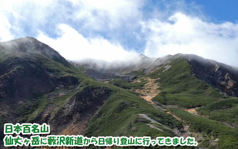日本百名山の仙丈ヶ岳に藪沢新道から日帰り登山に行ってきました。