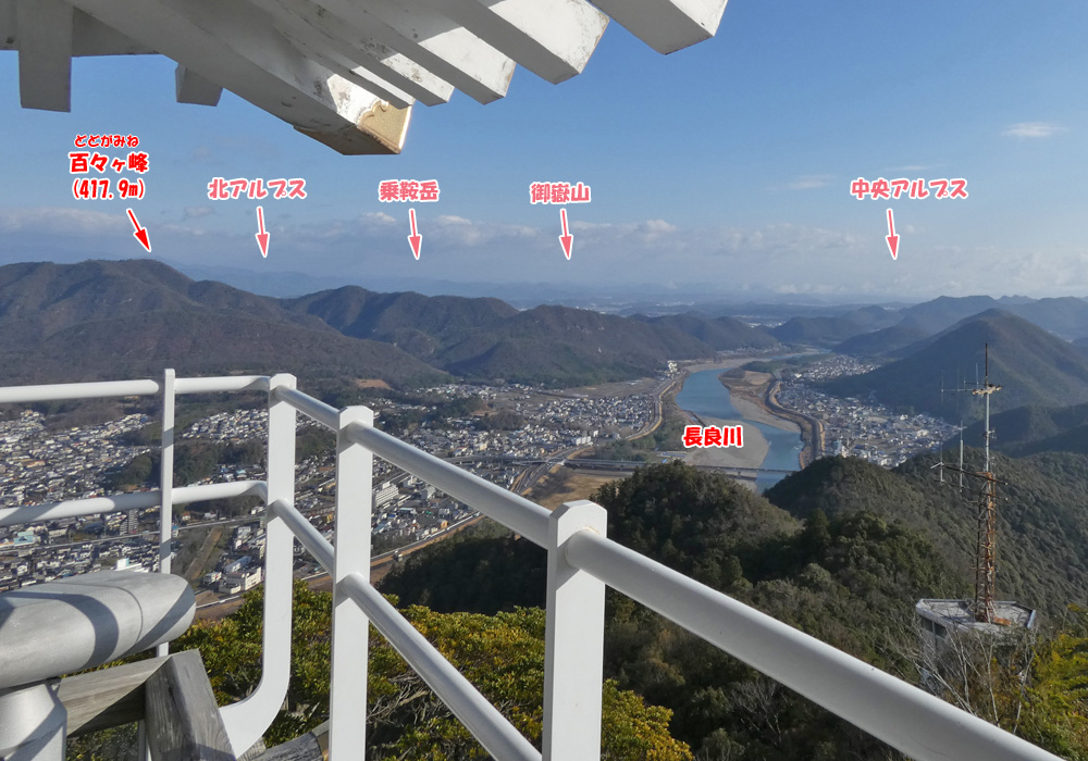 岐阜城「望楼の間」からの眺望