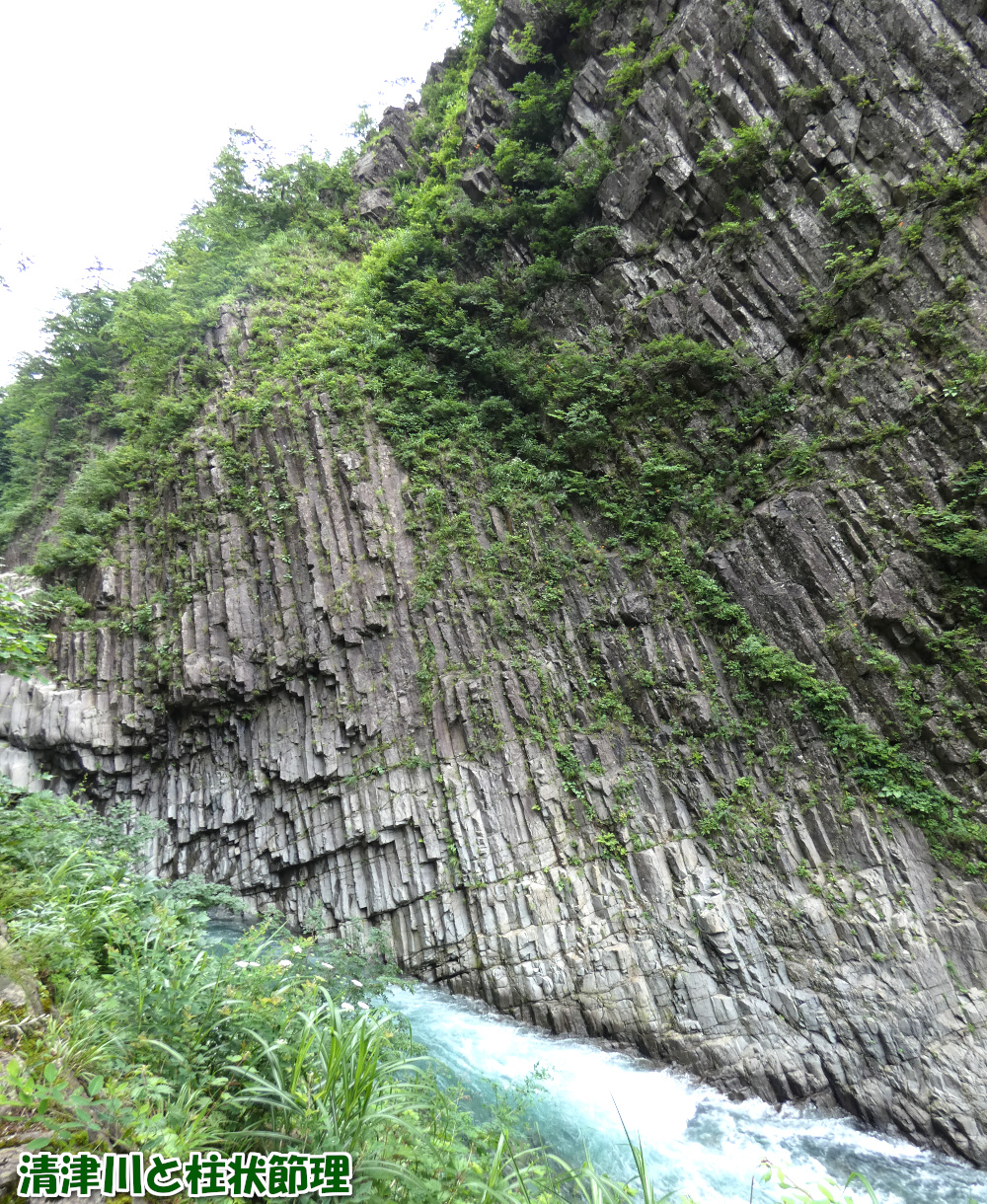 清津川と柱状節理