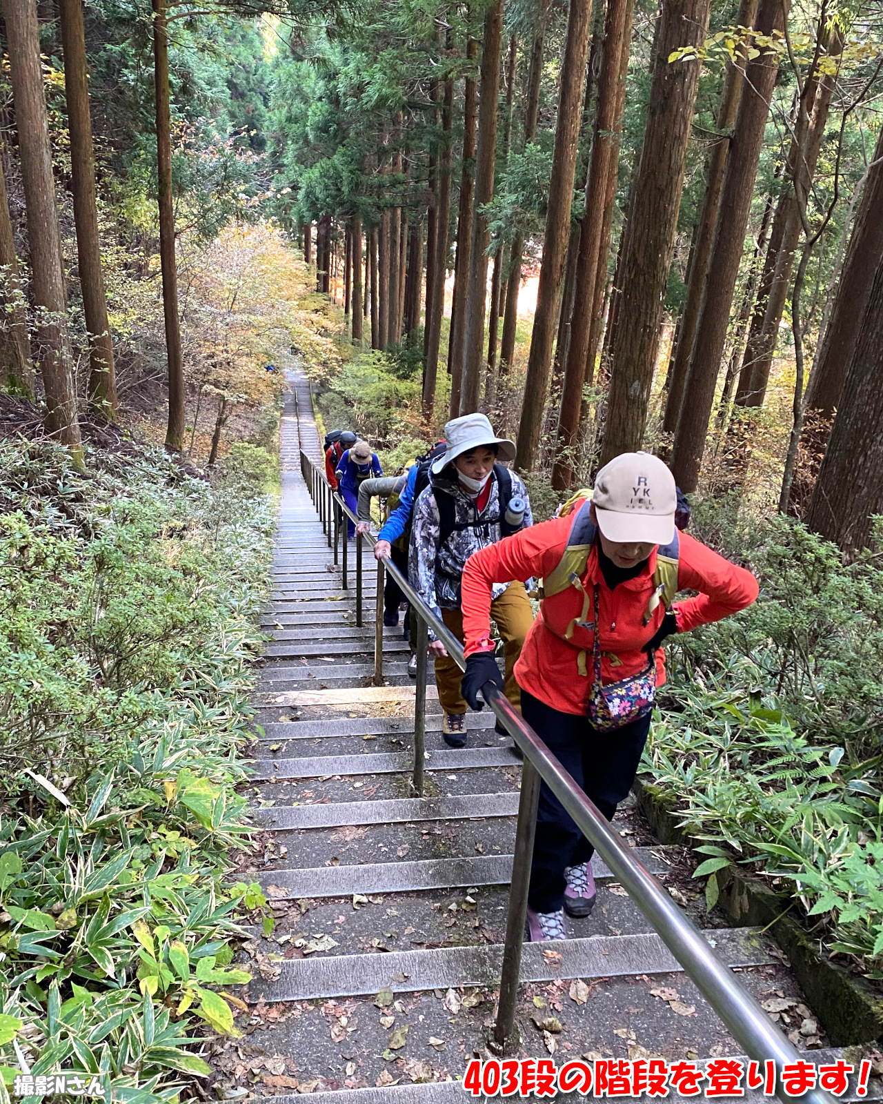 403段の階段を登ります！