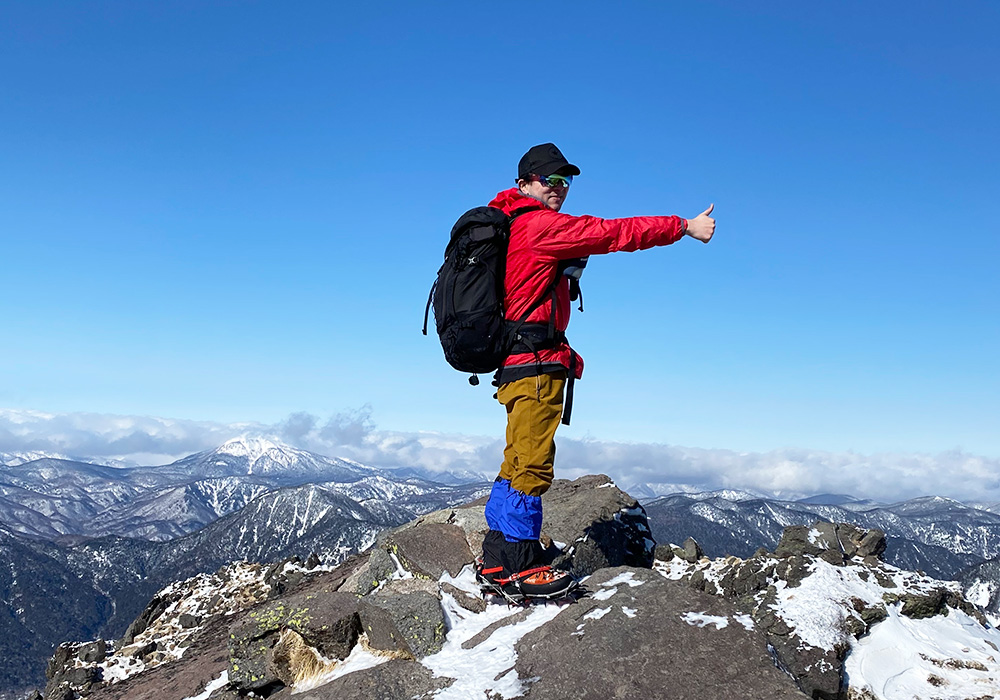 日光白根山へ雪山登山・日光白根山頂