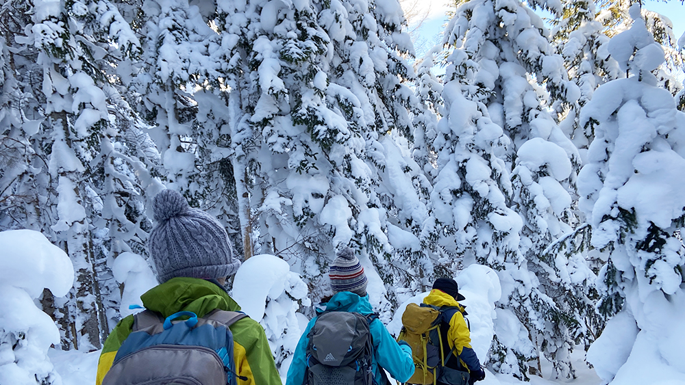 日光白根山へ雪山登山・下山