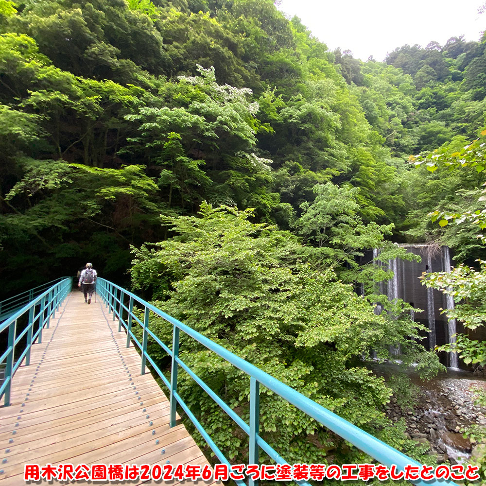 用木沢公園橋は2024年6月ごろに塗装等の工事をしたとのこと
