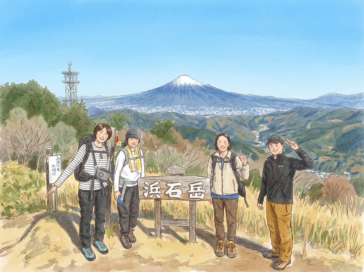 浜石岳にて記念撮影